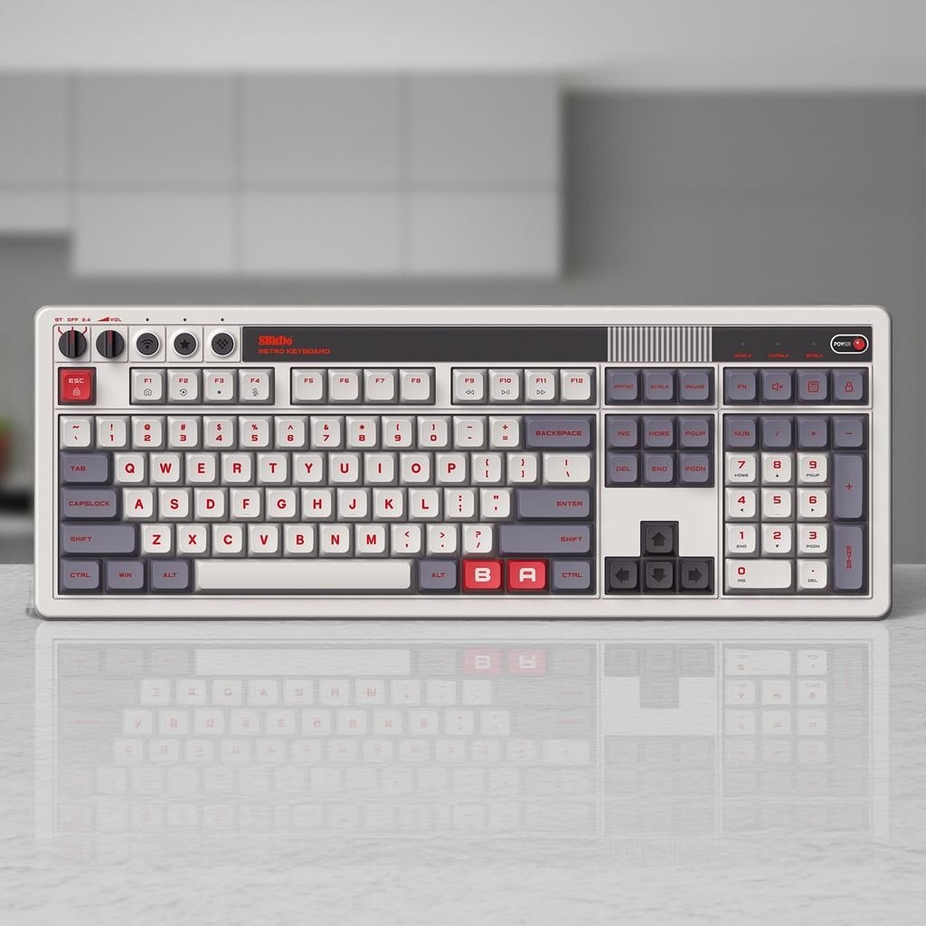 제조사미기재 8BitDo 레트로 108 키보드 Retro Mechanical Keyboard 백축 1개
