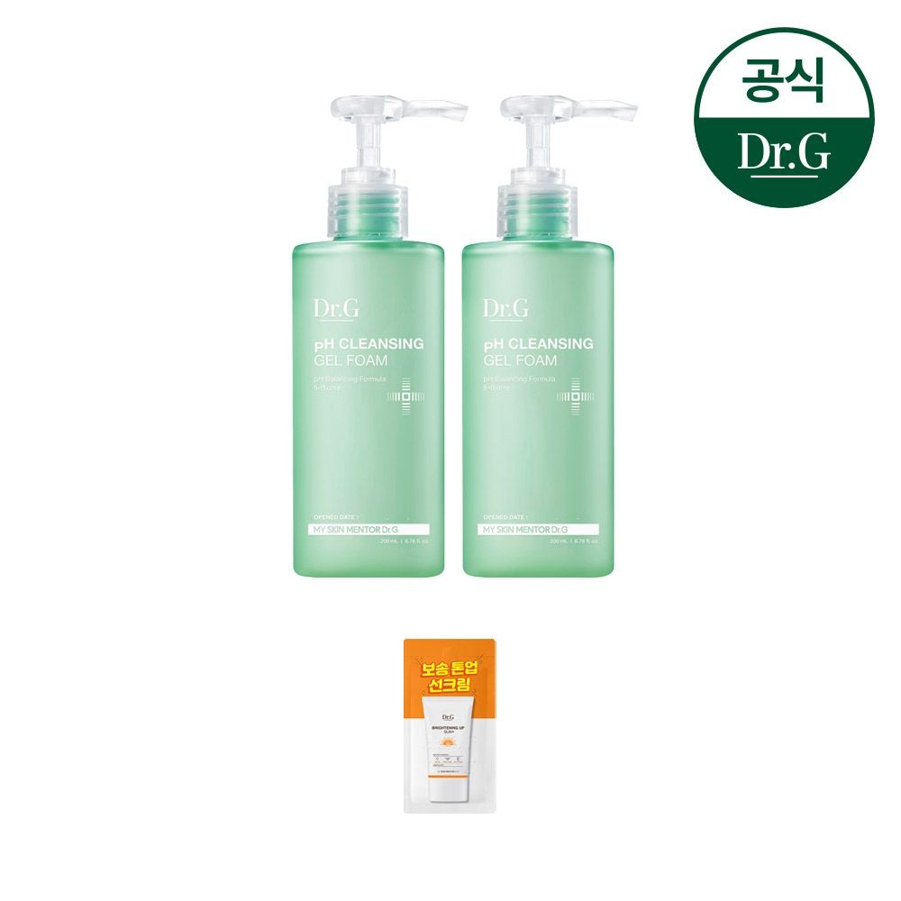 [오늘출발] 닥터지 [정상가50000원][1+1] 약산성 클렌징 젤 폼 200ml [증정]브라이트닝 업선 2ml