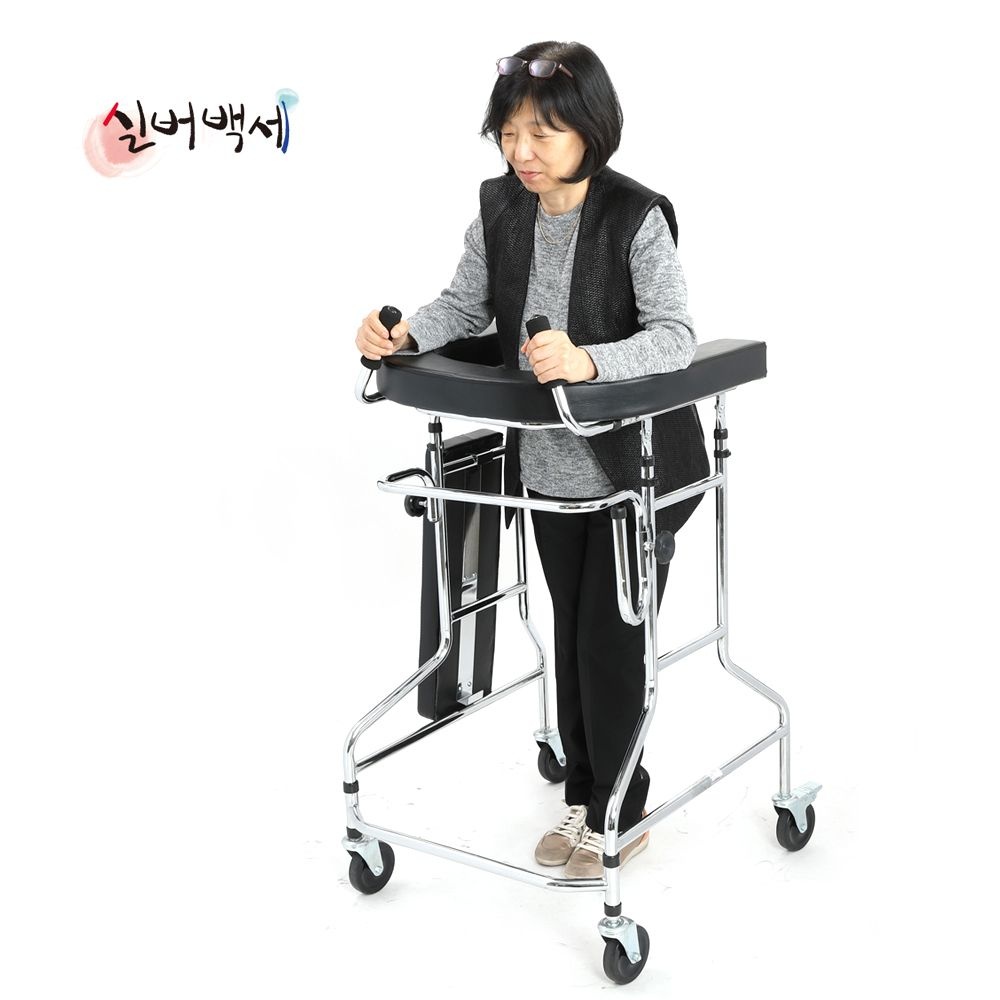 실버백세 노인 보행보조기 DH-403 어깨보행보조차 U자 키높이조절