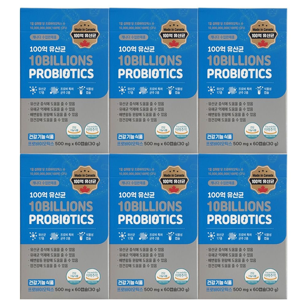 GNM자연의품격 100억 프로바이오틱스 500mg x 60캡슐 x 6개 / 써클