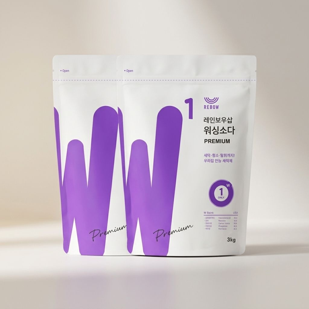 레인보우샵 워싱소다 청소용 레인보우샵 세제대용 미국산 3kg 2개
