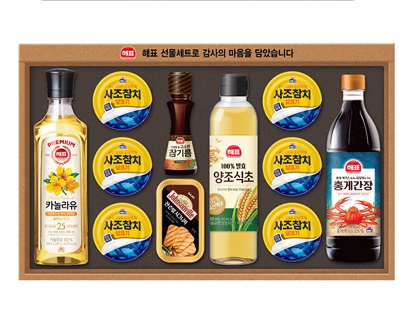 사조 안심특선 V45호 홍게간장 양조식초 참기름 세트 추석 명절 선물세트