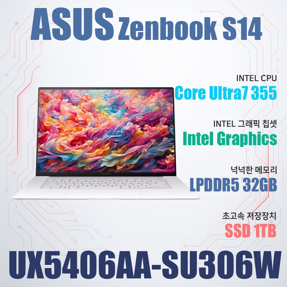 ASUS 젠북 S 14 UX5406AA-SU306W/NVMe SSD 1TB(교체)