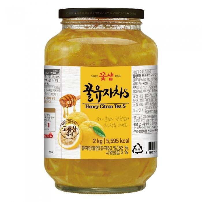 [오늘출발] [꽃샘식품] 꿀 유자차S 2kg x 3병