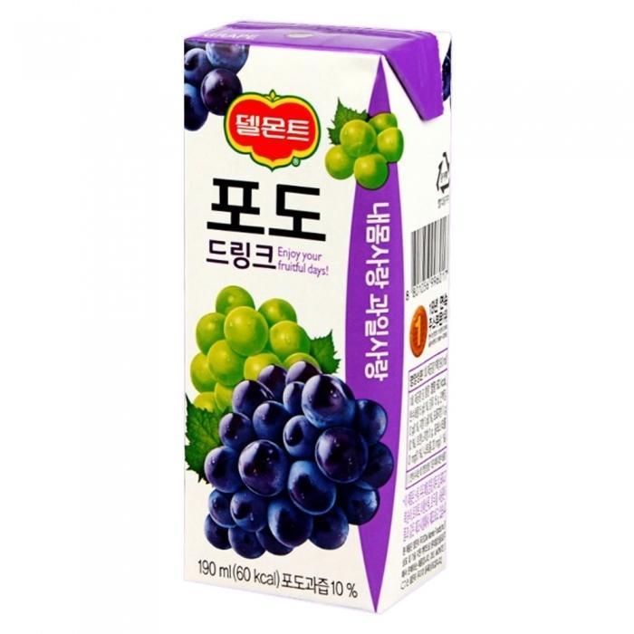[롯데칠성음료] 델몬트 포도 드링크 190ml x 96팩