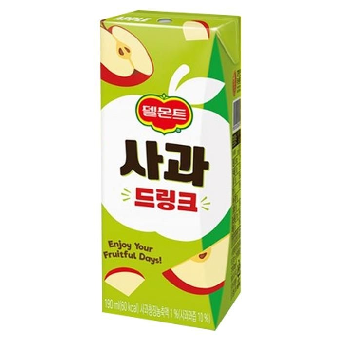 [롯데칠성음료] 델몬트 사과 드링크 190ml x 96팩