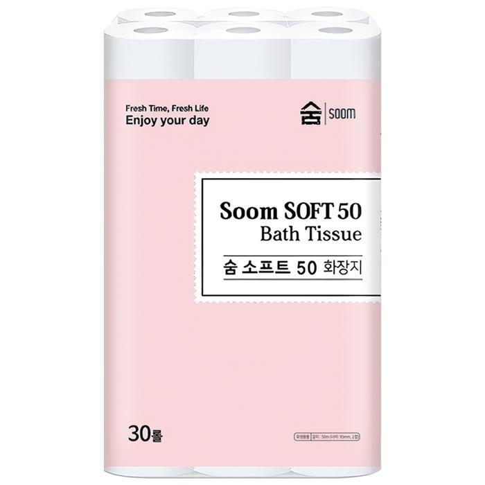 숨 소프트 화장지 2겹 50m (30롤) x 3개