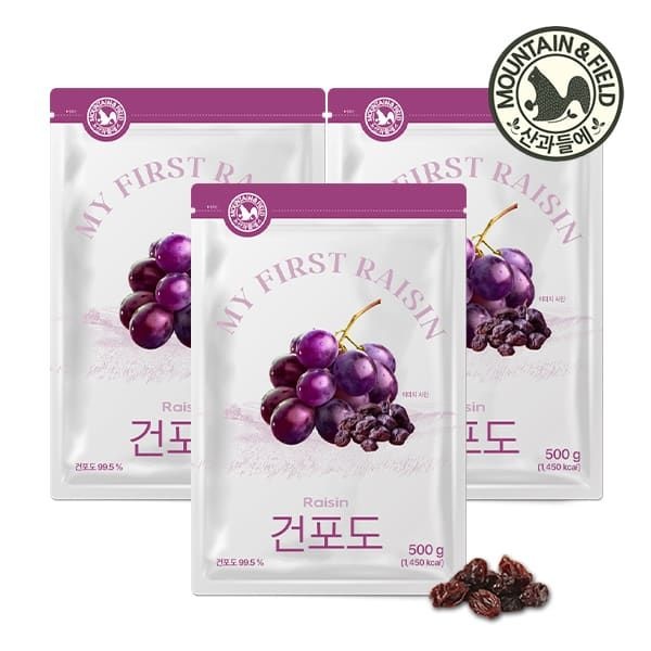 산과들에 (현대홈쇼핑) [산과들에] 미국산 건포도 1.5kg (500g x3봉)