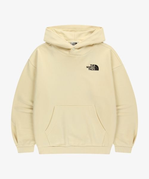 thenorthface NM5PR52L 화이트라벨 로고 후드 풀오버 EGG YELLOW