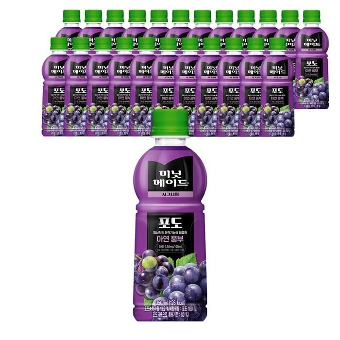 [오늘출발] 콜라 미닛메이드 포도 350ml X 24PET 과일주스 음료