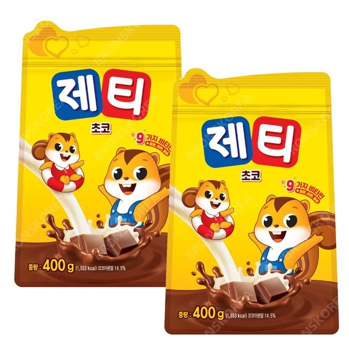 [오늘출발] 동서 제티 초코렛맛 400g 2개 리필형 초코파우더 분말 우유