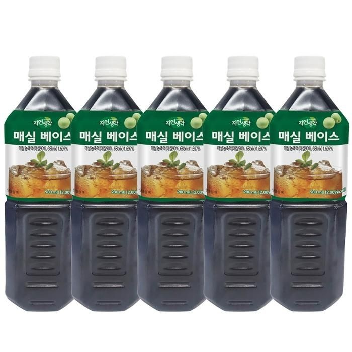 [오늘출발] 희창 자연생각 매실차 980ml X 5개 아이스티 액상 희석음료