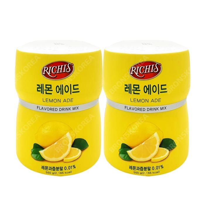 [오늘출발] 동서 리치스 레몬 에이드 550g 2개 파우더 아이스티 음료