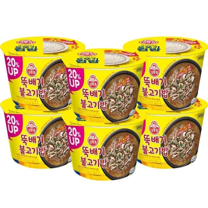 [오늘출발] 오뚜기 뚝배기 불고기밥 320g 6개/컵밥 즉석밥 뚝불 간편식