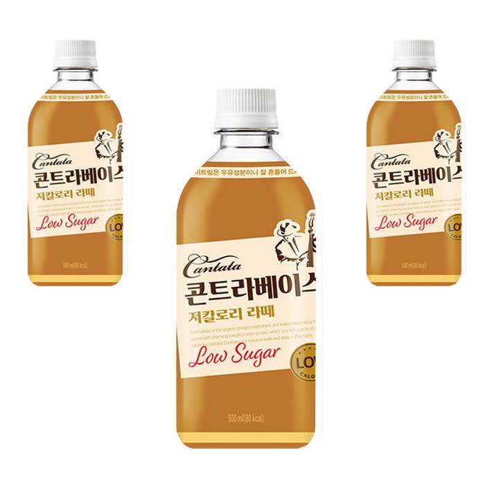 롯데 칸타타 콘트라베이스 라떼 저칼로리 500ml 24개