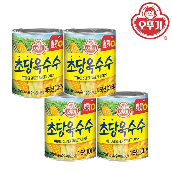 [오늘출발] 오뚜기 초당옥수수 198g 4개 콘 샐러드 통조림 볶음밥