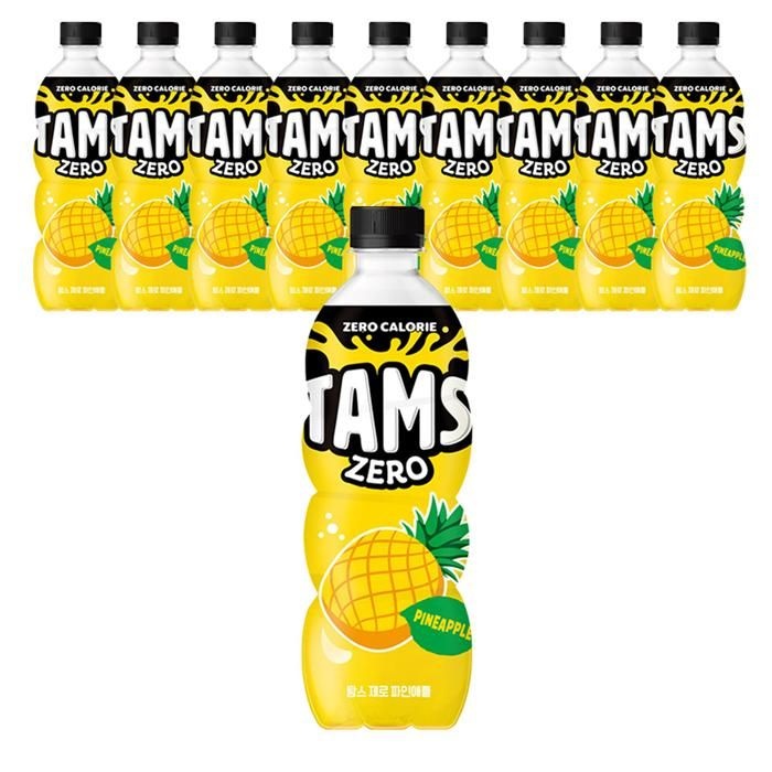 롯데 탐스제로 파인애플 600ml X 10패트 탄산음료(업소용)