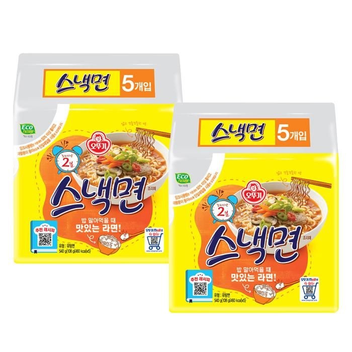 오뚜기 스낵면 (108gX5입) X 2개 멀티팩
