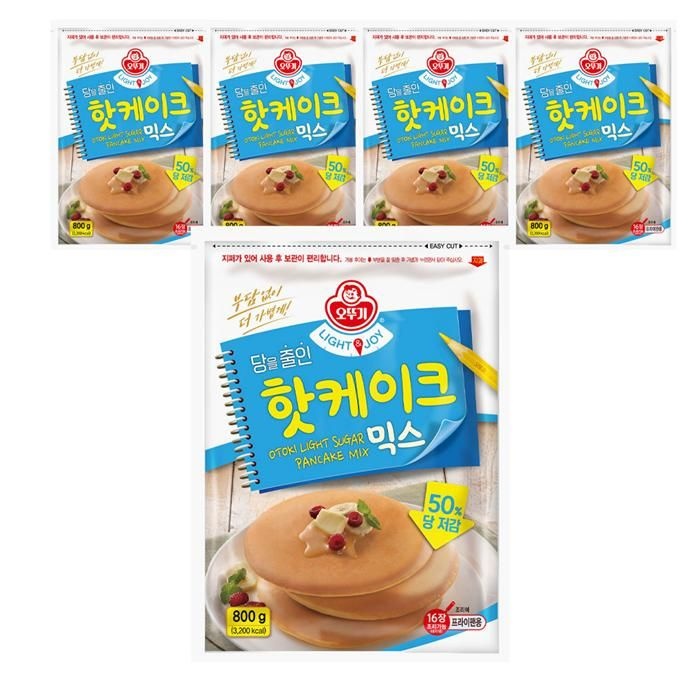 [오늘출발] 오뚜기 LIGHTJOY 당을줄인 핫케이크믹스 800g X 5개