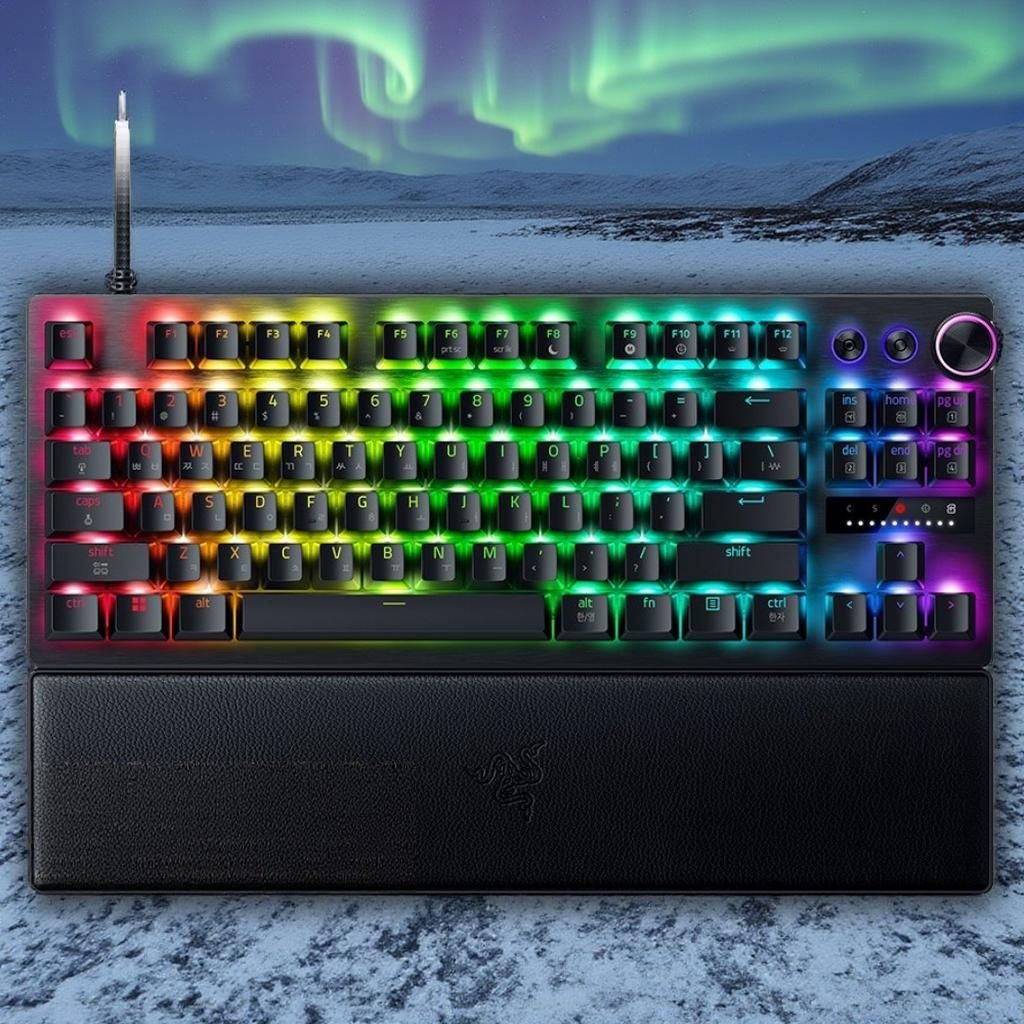레이저 Huntsman V3 Pro TKL 8KHZ KR 텐키리스 키보드 Black