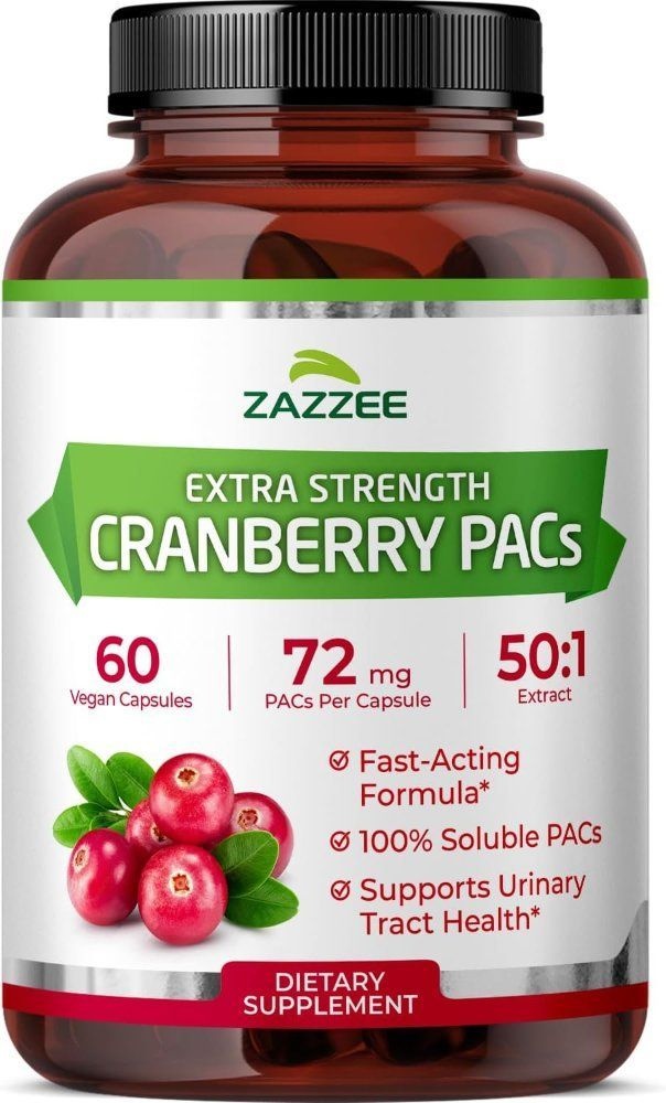 Zazzee [해외] 재지 크랜베리 팩스 엑스트라 스트렝스 Cranberry PACs 비건캡슐 60정