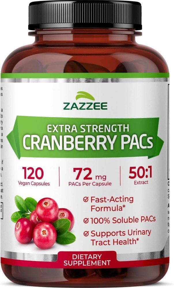 Zazzee [해외] 재지 크랜베리 팩스 엑스트라 스트렝스 Cranberry PACs 비건캡슐 120정