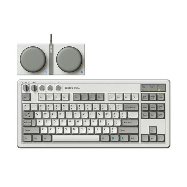 [해외] 8BitDo 무선 게이밍 레트로 M 에디션 키보드 87키 텐키리스 배열 게이밍 핫스왑 RETRO 키보드