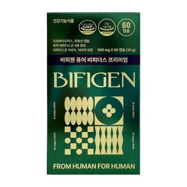 비피젠 퓨어 비피더스 프리미엄 500mg x 60캡슐