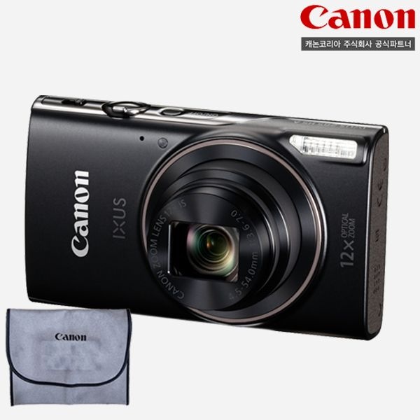 [온누리상품] 캐논 IXUS 285 HS A 디지털 카메라 블랙 + 파우치형 포켓융 (캐논총판 즉시발송)