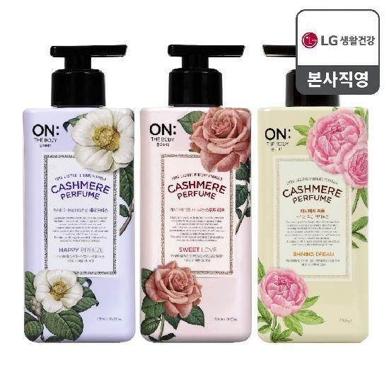 온더바디 퍼퓸 바디로션 400ml 해피/러브/드림 2개 (택1)