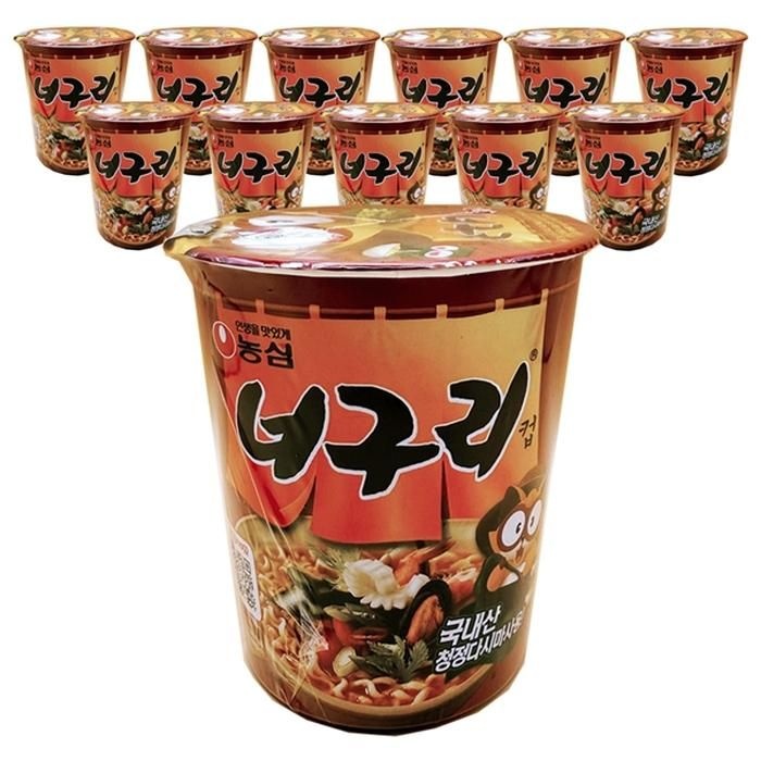 농심 너구리 소컵 62g x 12개