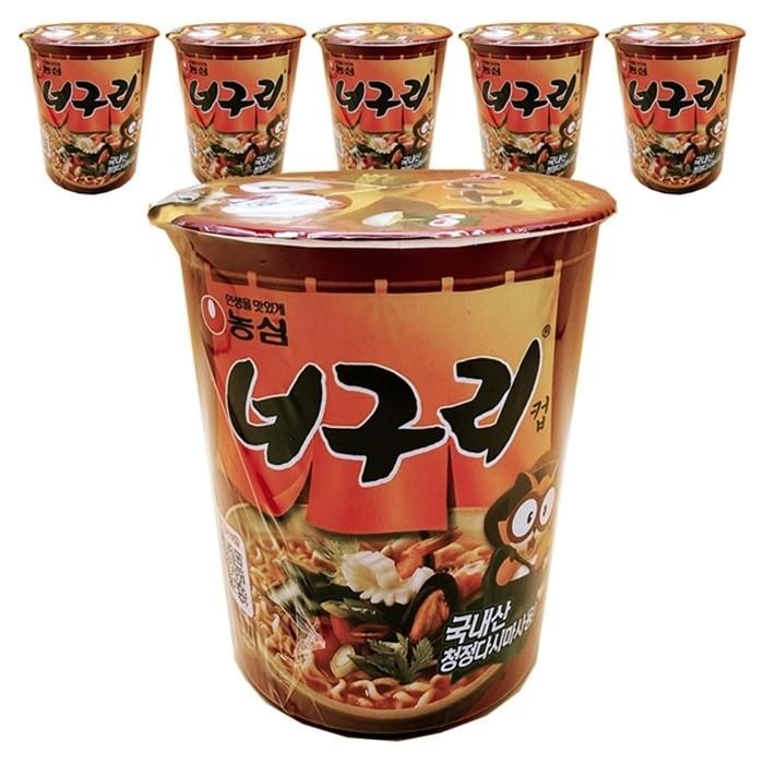 농심 너구리 소컵 62g x6개
