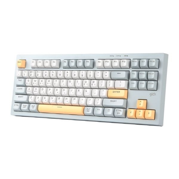 [오늘출발] 지클릭커 OFFICEPRO WK50 사일런스 M RGB 무소음 방수 무선 블루투스 87 Navy Blue