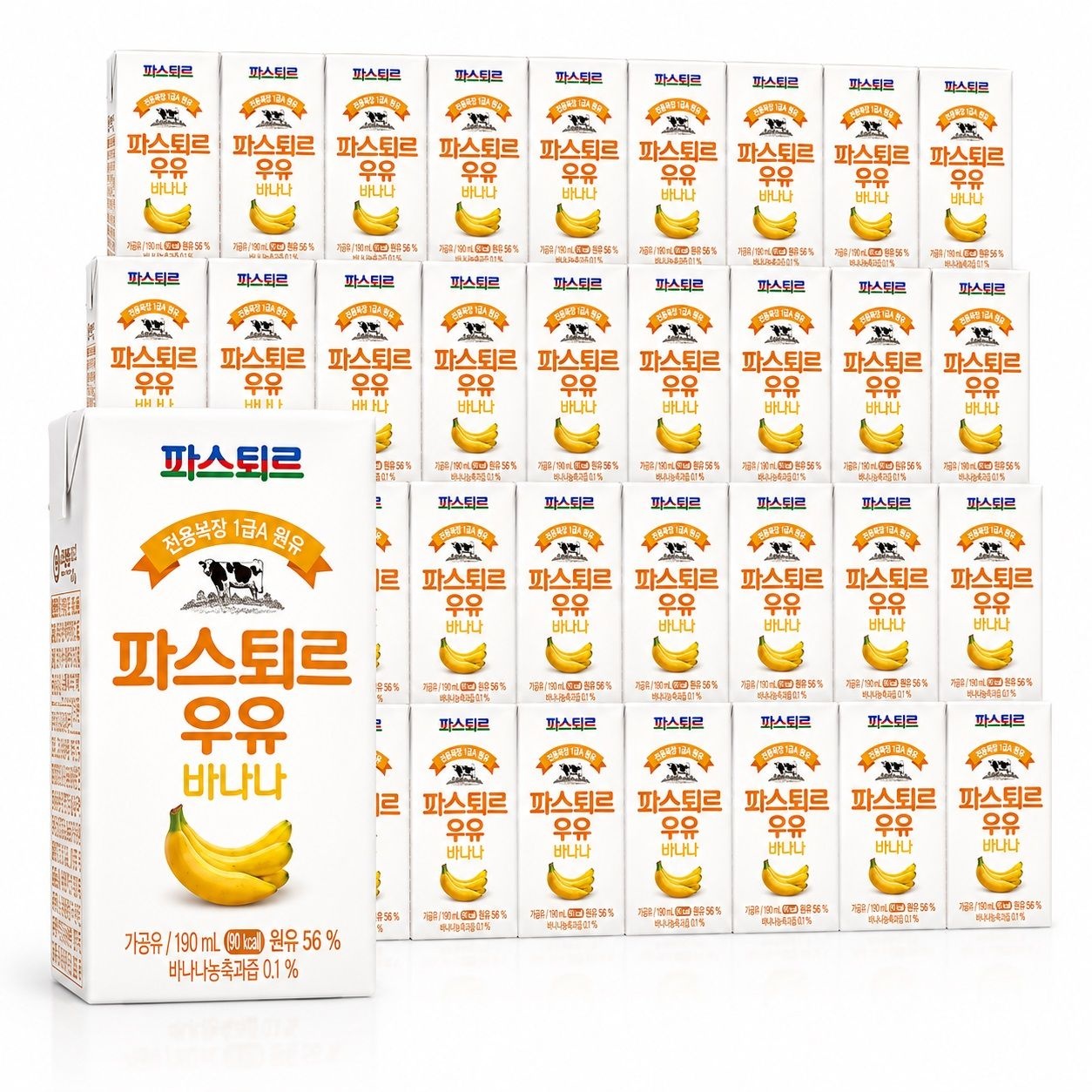 파스퇴르 바나나우유, 190ml, 48개
