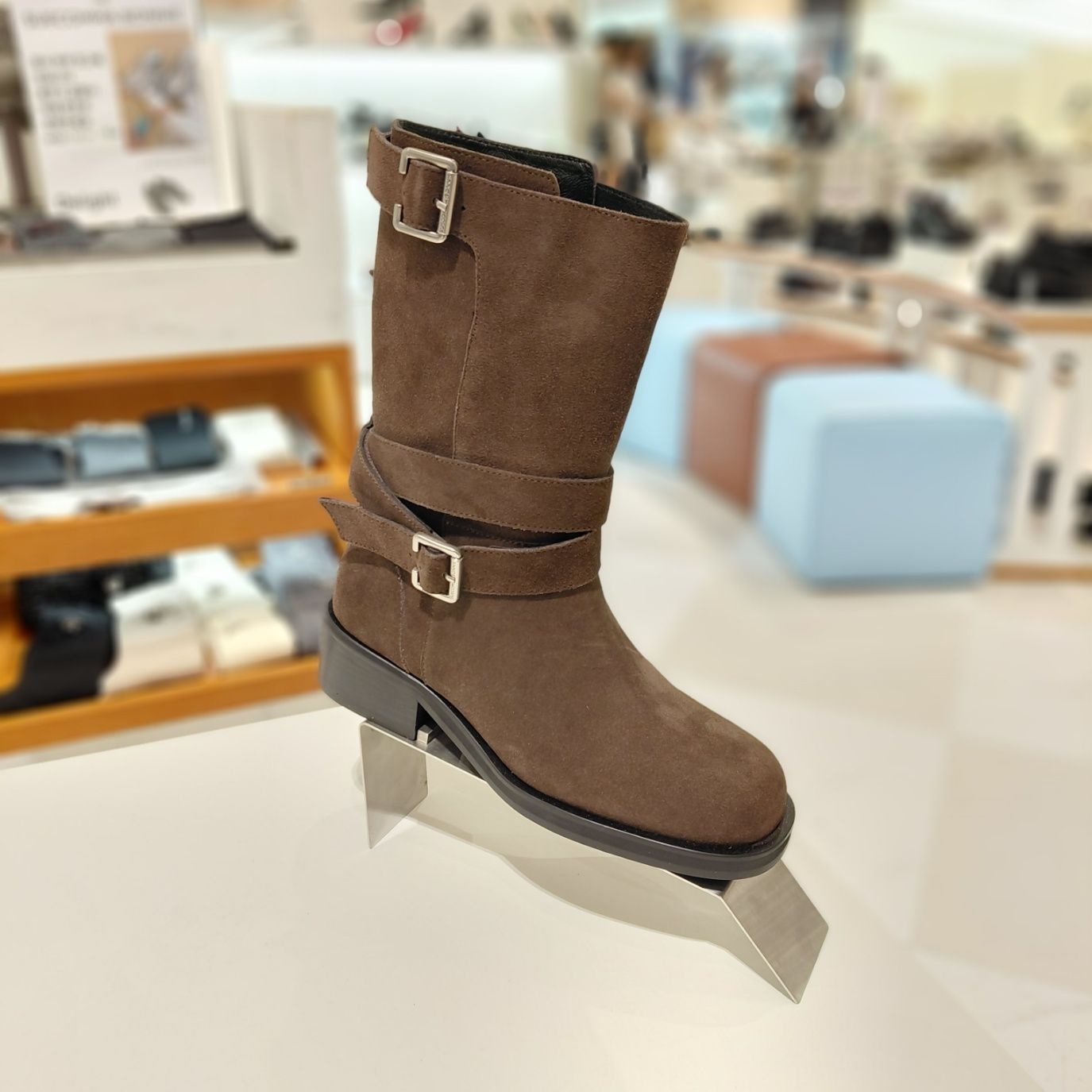 슈콤마보니 더블 buckle 미드 dle boots 브라운 DG3CW26512BRN 755834