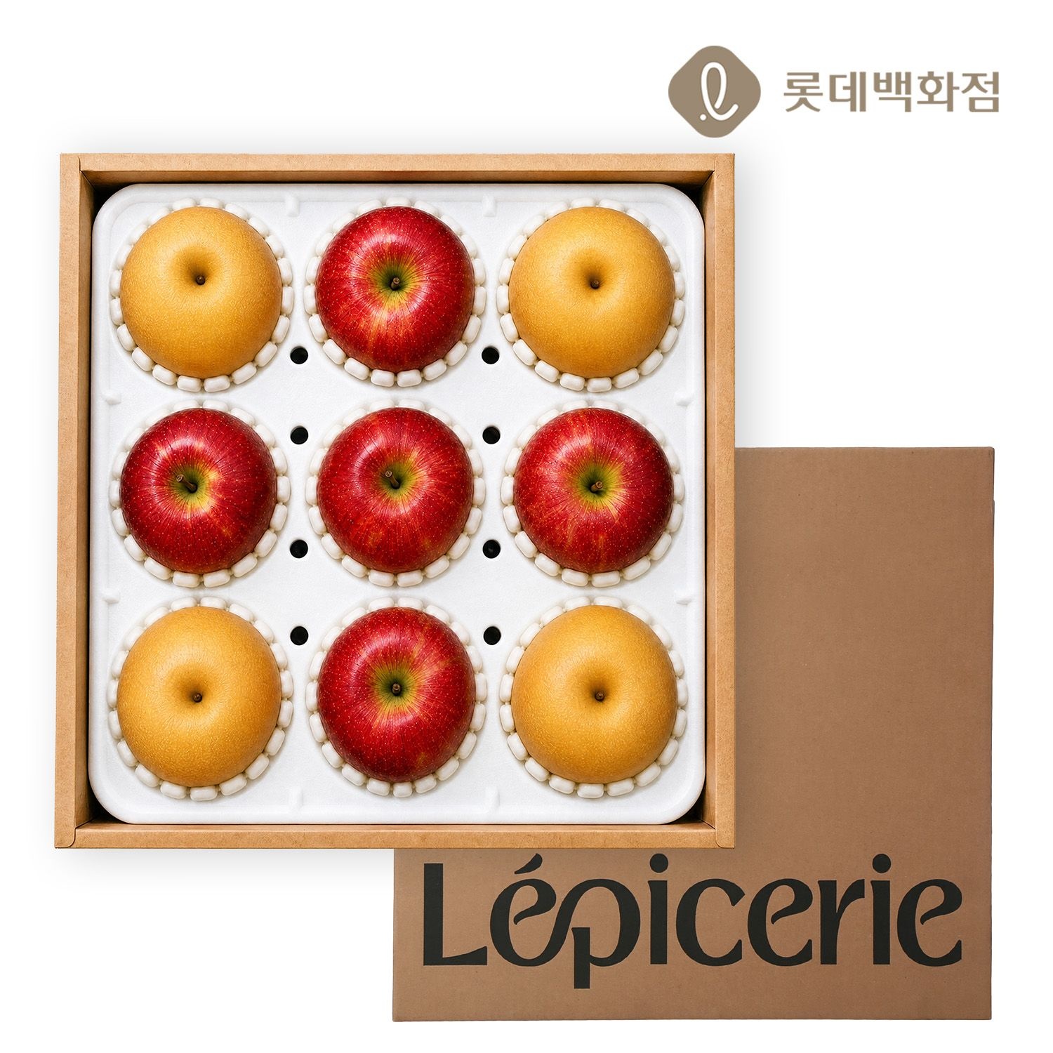 [롯데백화점] 일품채 레피세리 실속 사과 배 혼합 제작 세트(3.9kg/사과5,배4)
