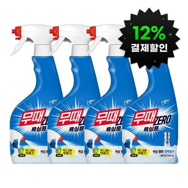 (12%결제할인)무때ZERO 욕실용 500ml 4개 피죤