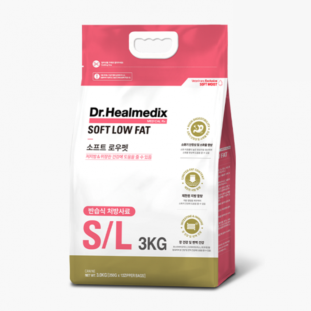 프루너스 닥터 힐 메딕스 강아지 처방식 사료 S/L 소프트 로우펫, 3kg, 1개