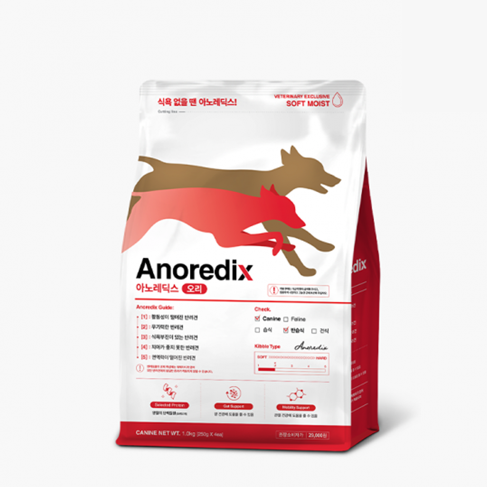 프루너스 닥터 힐 메딕스 강아지 처방식 사료 아노레딕스 오리, 1kg, 1개