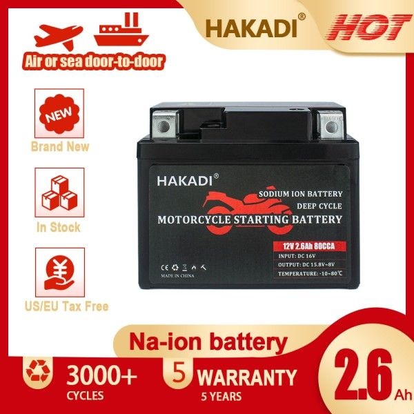HAKADI 충전식 Sodium-iom 리튬 배터리 팩, 오토바이