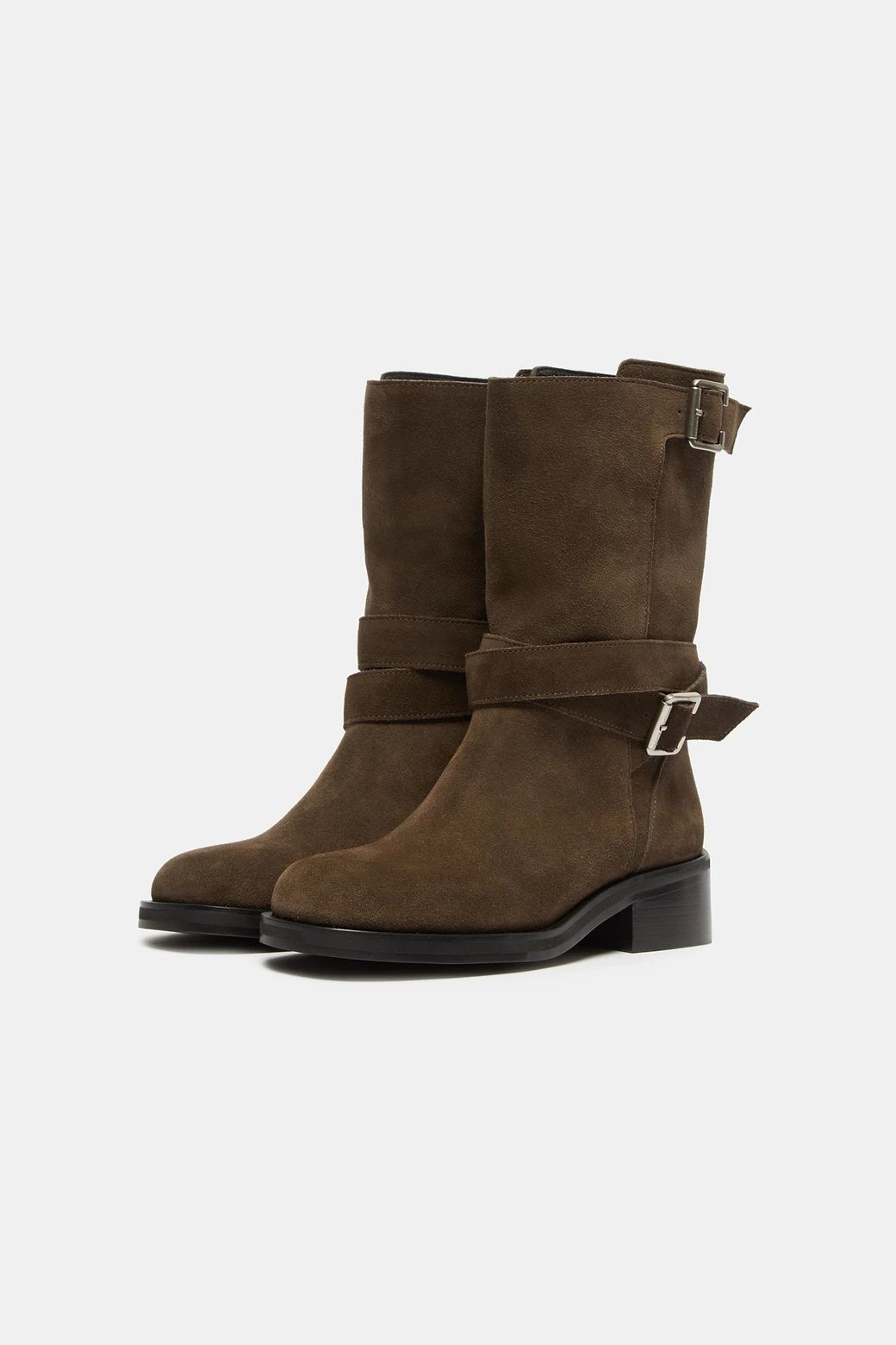 [롯데백화점] 슈콤마보니 Double buckle middle boots(brown) DG3CW26512BRN-I LE1222408466