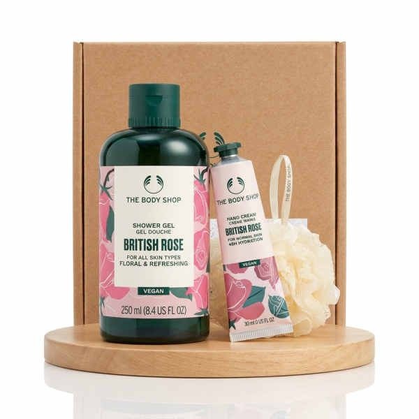 THE BODY SHOP 브리티쉬 로즈 샤워 젤&핸드 크림 선물세트 (888114)
