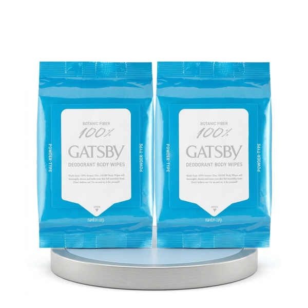 GATSBY 파우더 데오도란트 바디 샤워 페이퍼 쿨시트러스 대용량 30매 2개