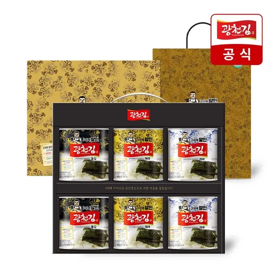 [광천김선물세트] 프리미엄 캔김 선물세트 6호 (캔김6캔+쇼핑백) 외 BEST 