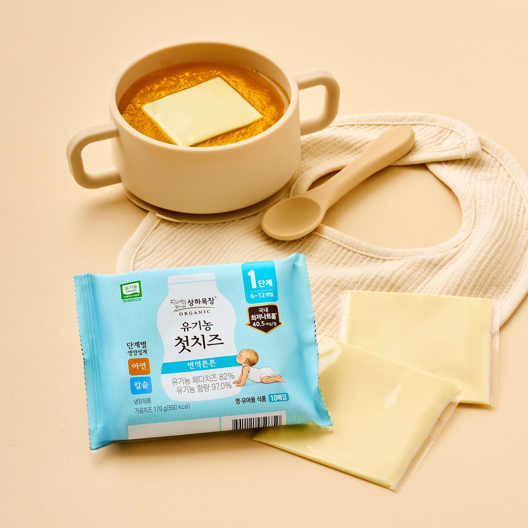 (현대홈쇼핑) 상하목장 유기농 상하치즈 첫치즈 1단계 170g 60매