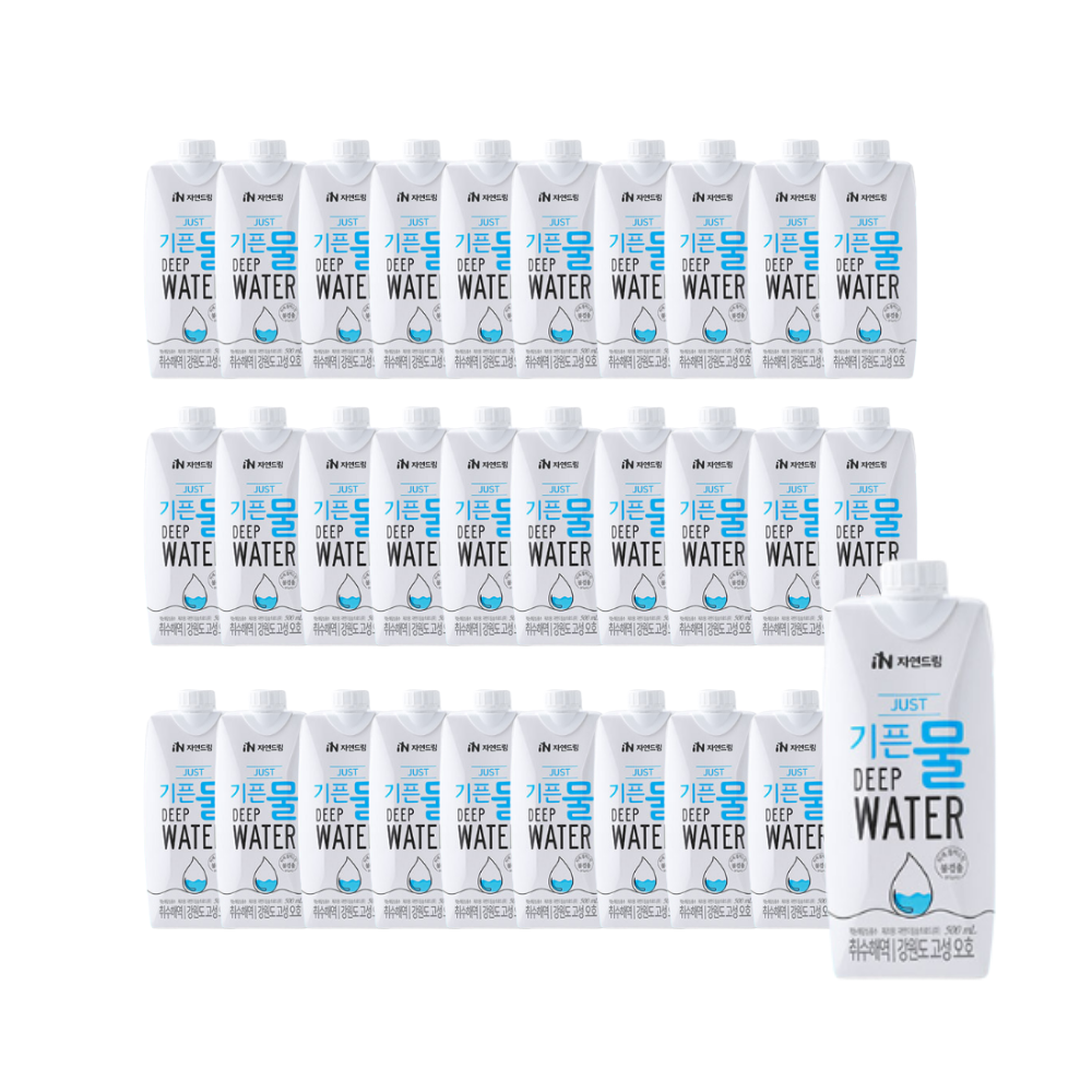 자연드림 기픈물 저스트 종이팩 해양심층수, 500ml, 30팩
