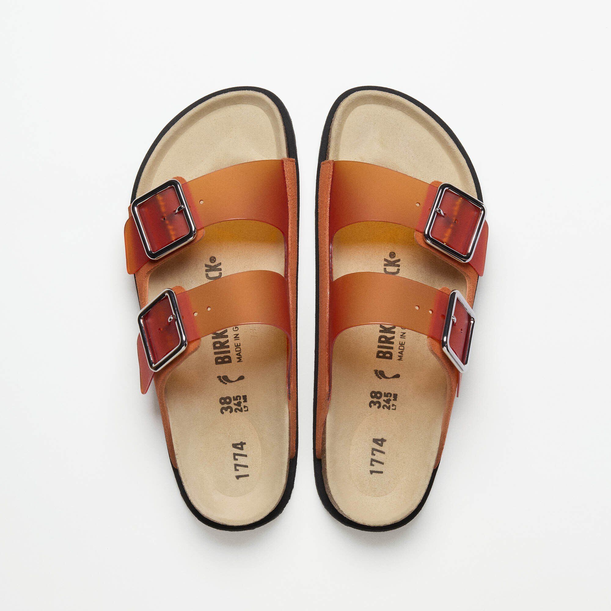 [해외] BIrkenStock 1774 ArIzona PVC 합성 소재 - 비브런트 오렌지 [1028617/1028649]