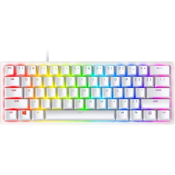 [해외] Razer 레이저 Huntsman Mini 60% 게이밍 키보드 리니어 광 스위치 화이트 317397