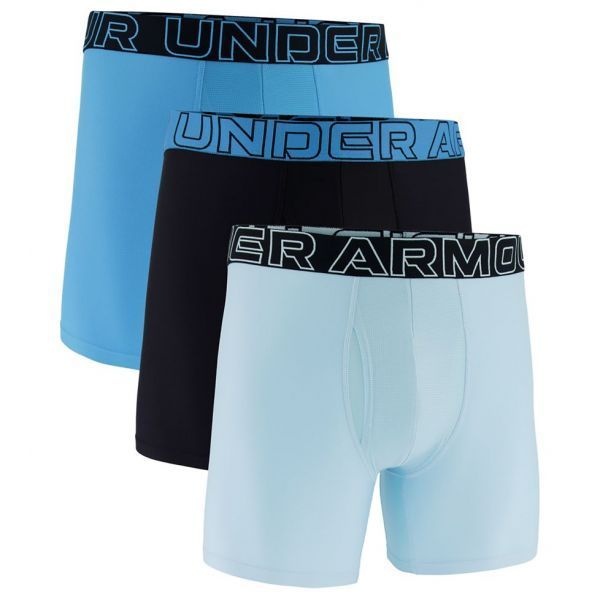 언더아머 UNDERARMOUR 맨즈 3-Pack 퍼포먼스 테크 솔리드 6인치 Boxer Briefs - Stream 20749409 416563 530915