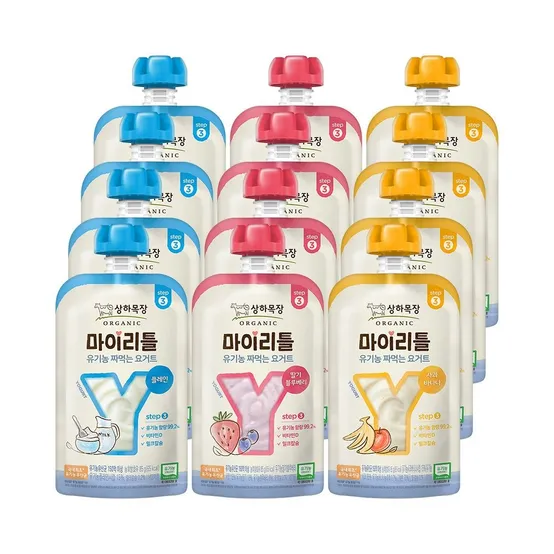 상하 마이리틀 요거트 3종 플레인/사과바나나/딸기블루베리 85g 4+4+4 골라담기